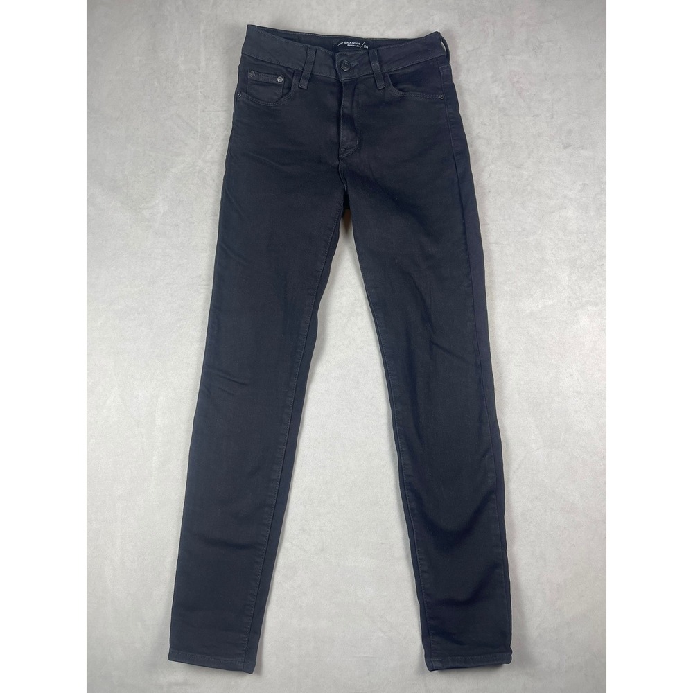 Just Black Denim Womens Skinny Jeans Black Made in USA Size 26